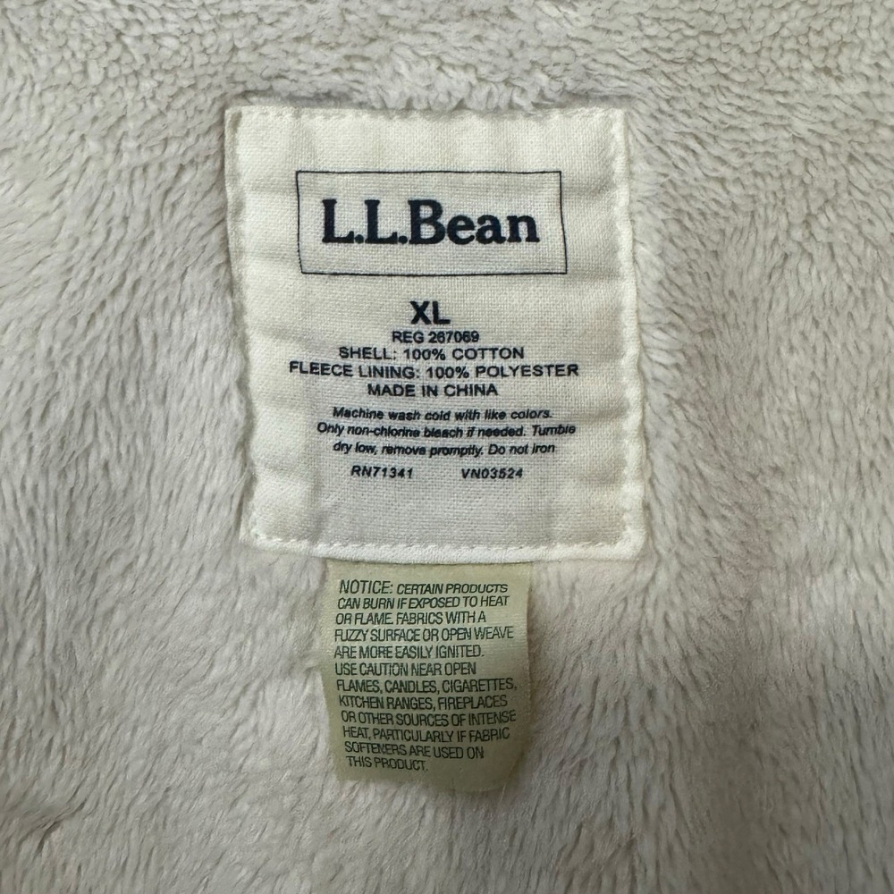 LL Bean Womens Purple Navy White Plaid Fleece Lined Flannel Shacket Jacket XL - Picture 9 of 11